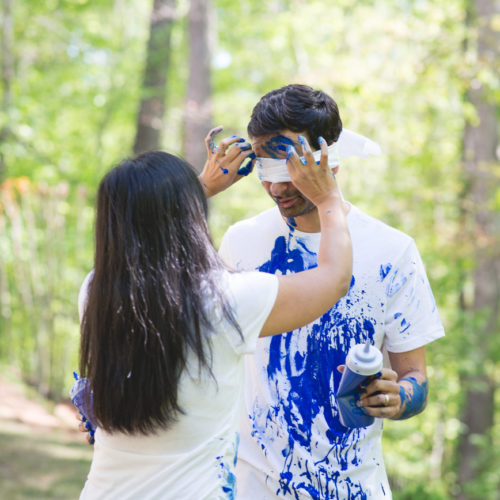 gender reveal photo session in Roswell GA