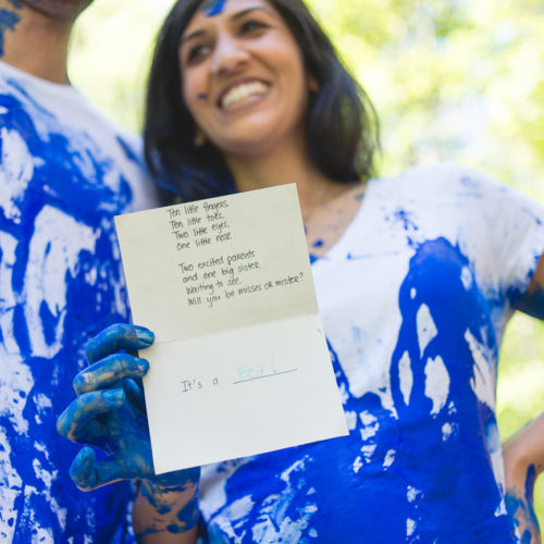 gender reveal photo session in Roswell GA