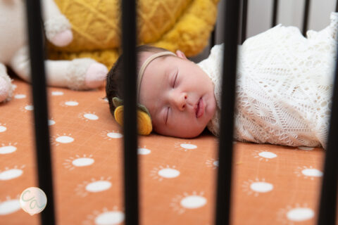 Photo from a newborn portrait session taken by Alpharetta GA newborn photographer.