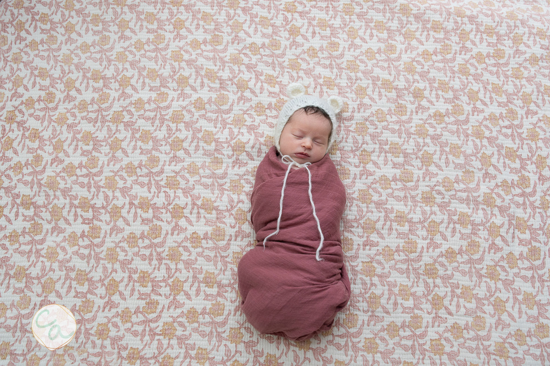 Photo from a newborn portrait session taken by Alpharetta GA newborn photographer.
