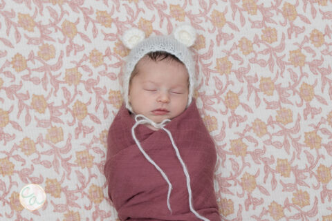 Photo from a newborn portrait session taken by Alpharetta GA newborn photographer.