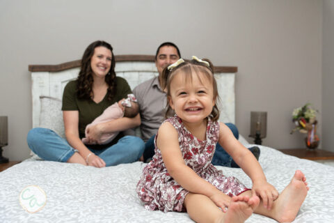 Photo from a newborn portrait session taken by Cumming GA newborn photographer.